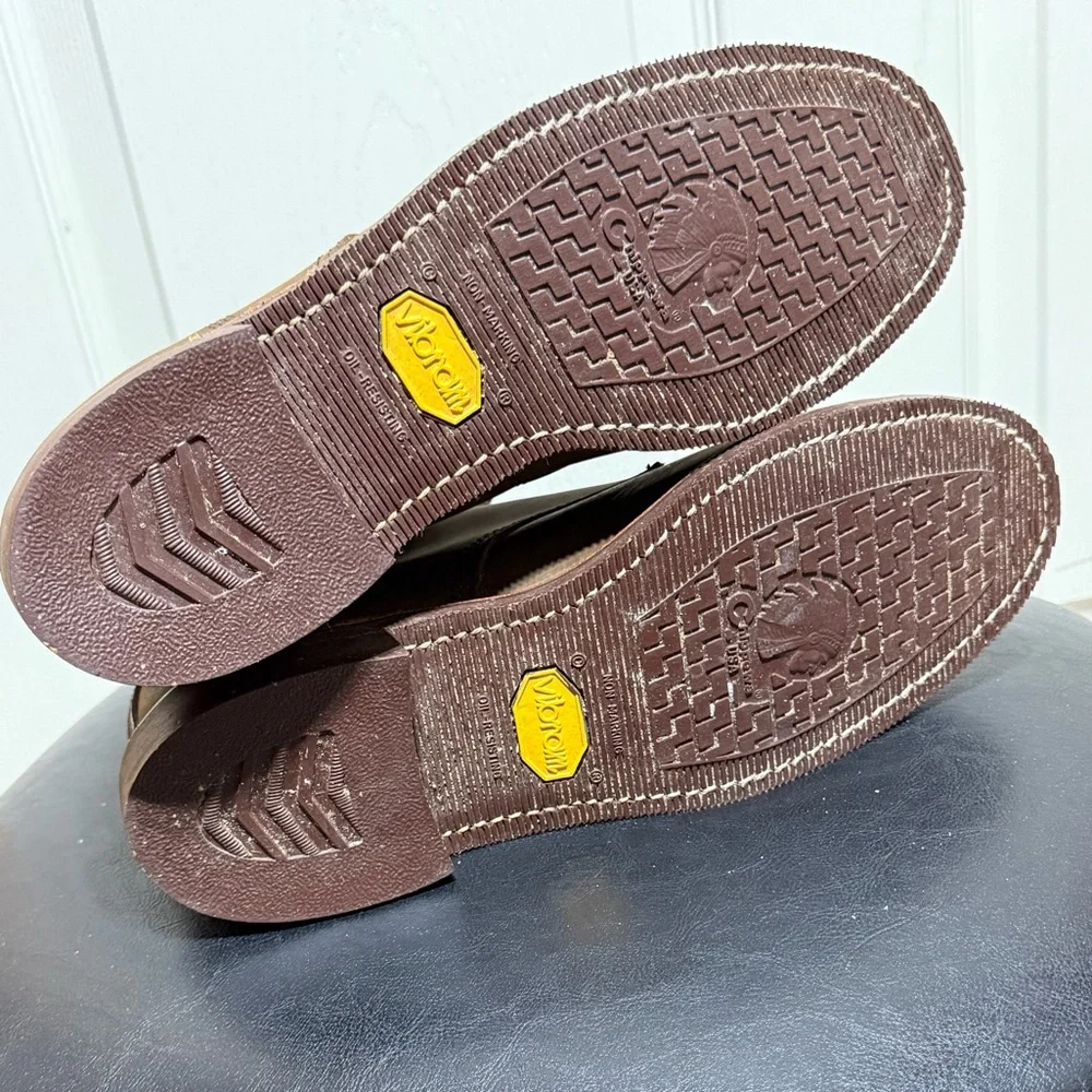 Chippewa LLBean Katahdin Iron Works Engineer Cap Toe Boots Brown Men’s 8.5 D